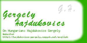 gergely hajdukovics business card